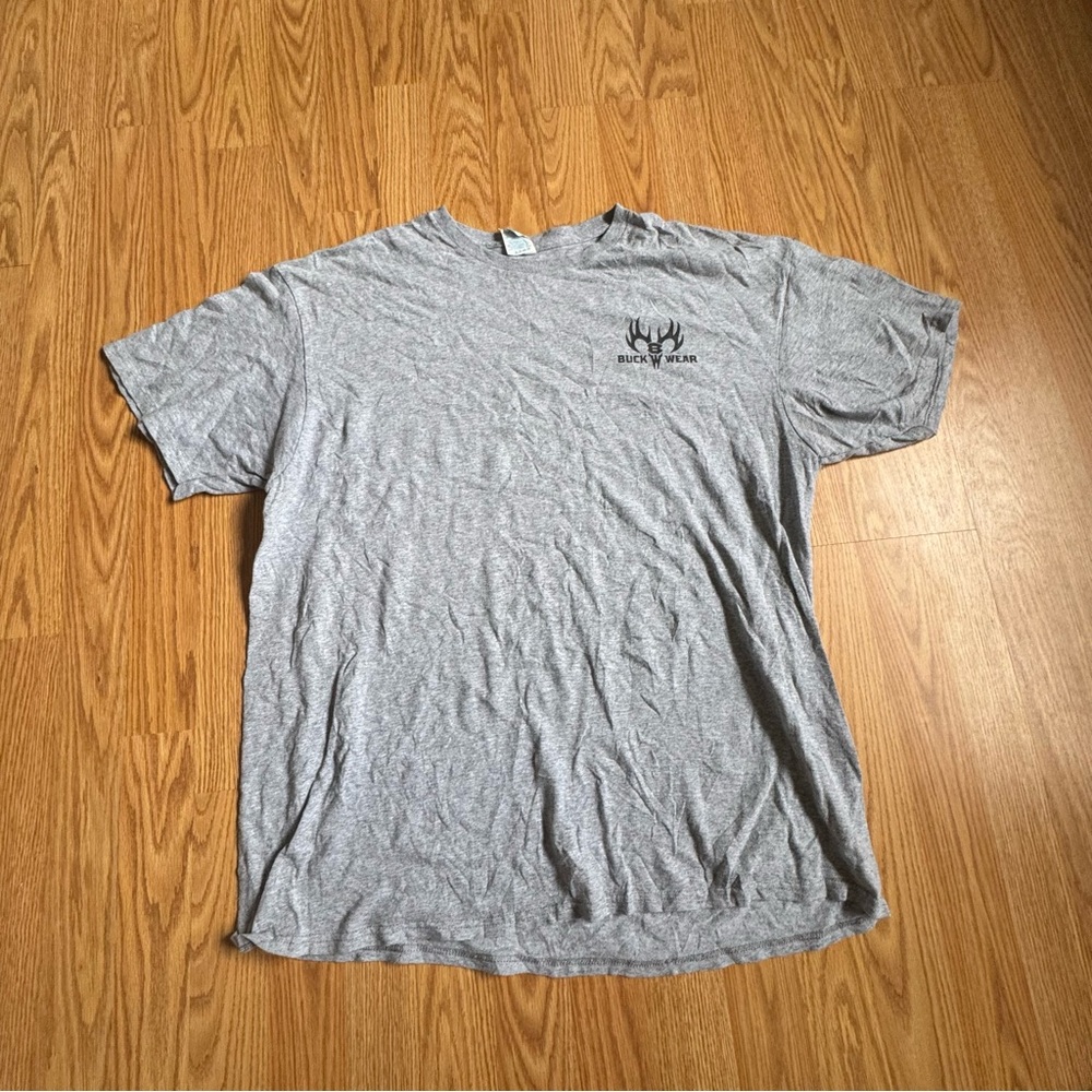 Mens Gray Buck Wear T-Shirt XL